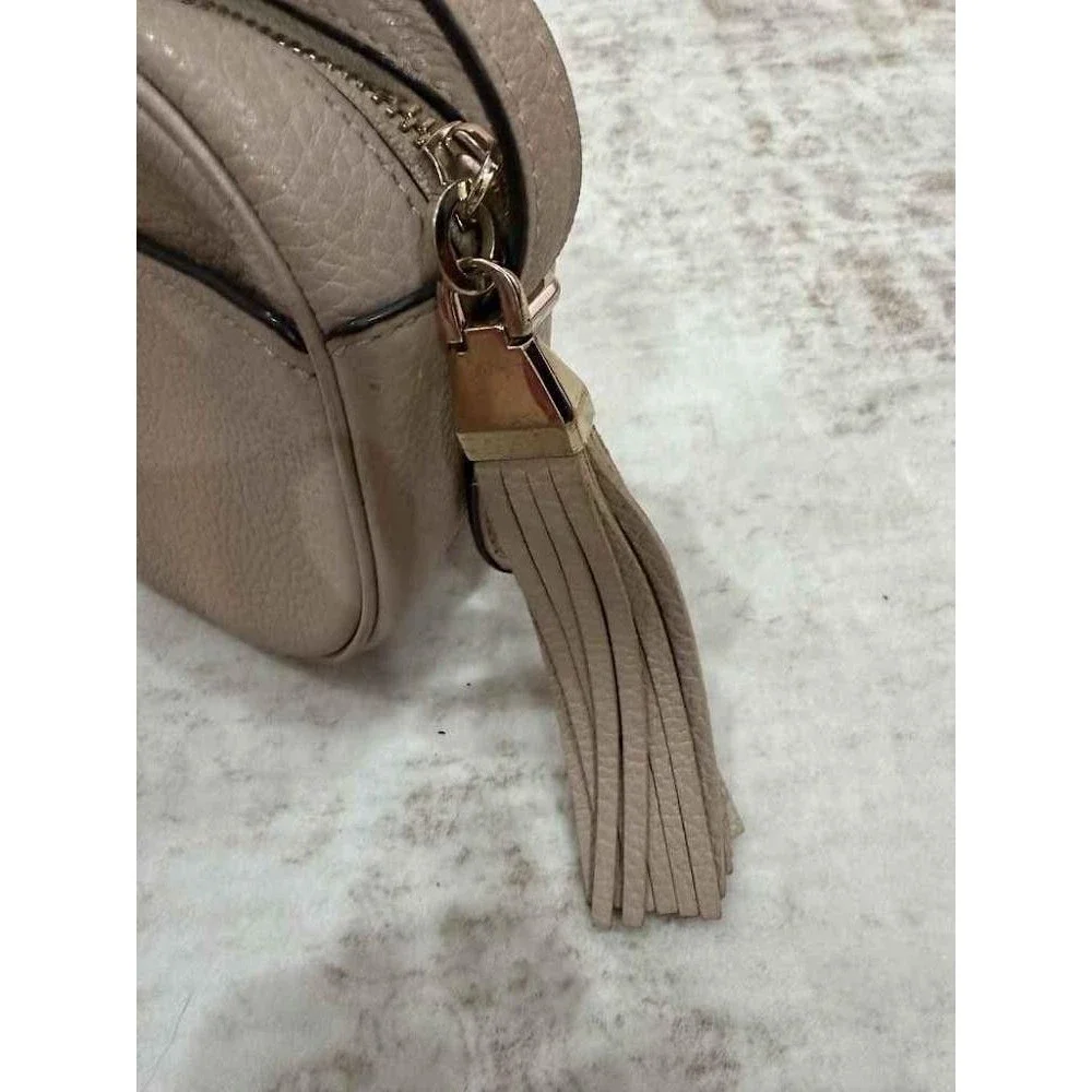 Kate Spade Kourtney Taupe Pebbled Leather Crossbody Camera Bag